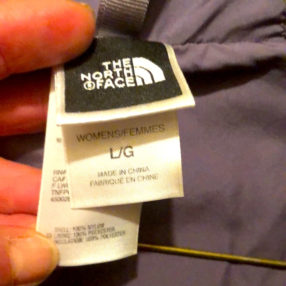 Quilted North Face hooded winter coat
